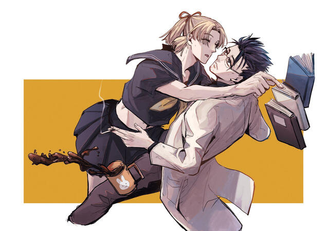 Saiyuki Fanart / Houmei & Nii / School Life